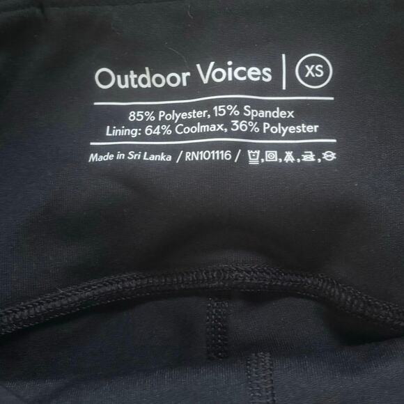 Outdoor Voices Freeform 7/8 High Waist Yoga Athletic Leggings Black NWT Size XS - Picture 4 of 6